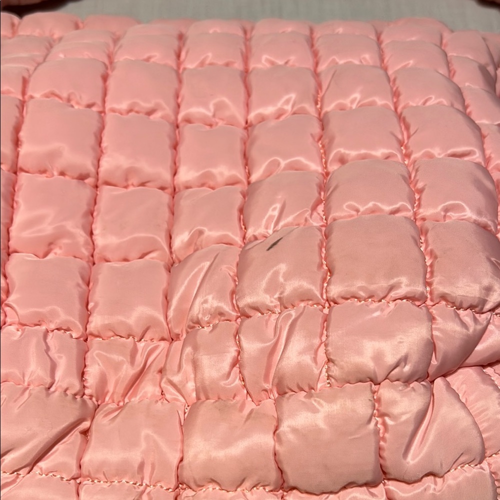 Katydid Oversized Pink Quilted Hobo Shoulder Bag - Picture 11 of 13
